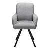 STOL MED ARMSTÖD MARIE - grå/svart, Modern, metall/trä (60/95,5/65cm) - Bessagi Home
