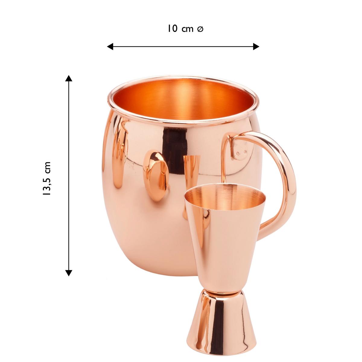 Set Za Koktajl Moscow Mule, 13-Delni - barve bakra, Basics, kovina (13,5/13,5/9,3cm) - Echtwerk