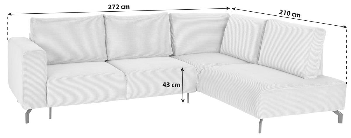 Colțar VENI - maro, Modern, textil (272/210cm) - Modern Living