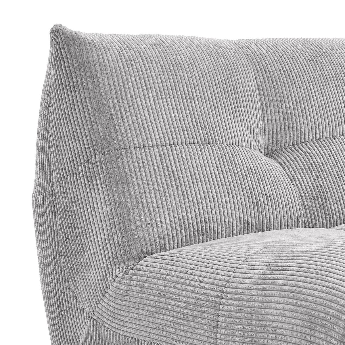 Modul Sofaelement Giselle Grau - Grau, Trend, Textil (105/80/112cm) - Livetastic