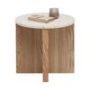 BEISTELLTISCH MATERA -TREND- -BASED- - Naturfarben, MODERN, Holzwerkstoff/Stein (40/39cm) - Based