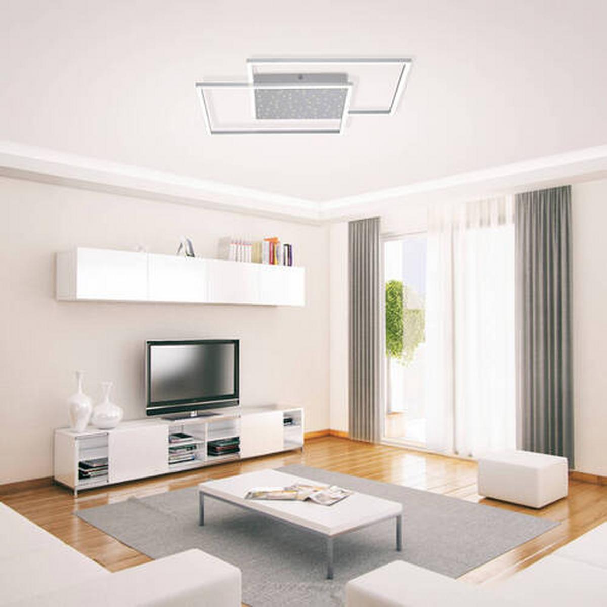 LED-Deckenleuchte Yuki in Grau max. 57 Watt - Grau, Design, Metall (67/67/5cm) - Paul Neuhaus