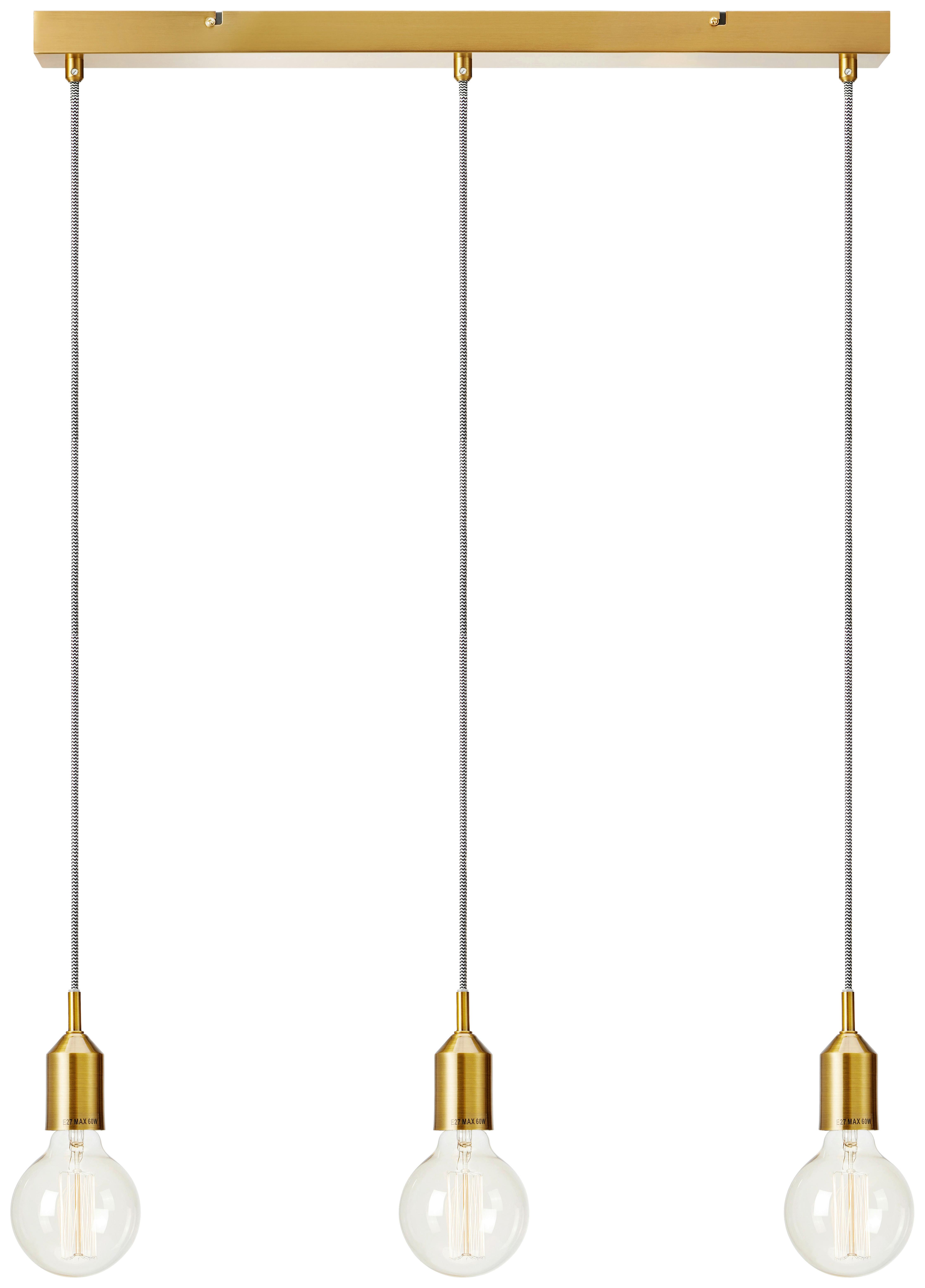 Hängeleuchte Bronx Pendant max. 40 Watt - Messingfarben, Basics, Metall (68/68/160cm) - Markslöjd