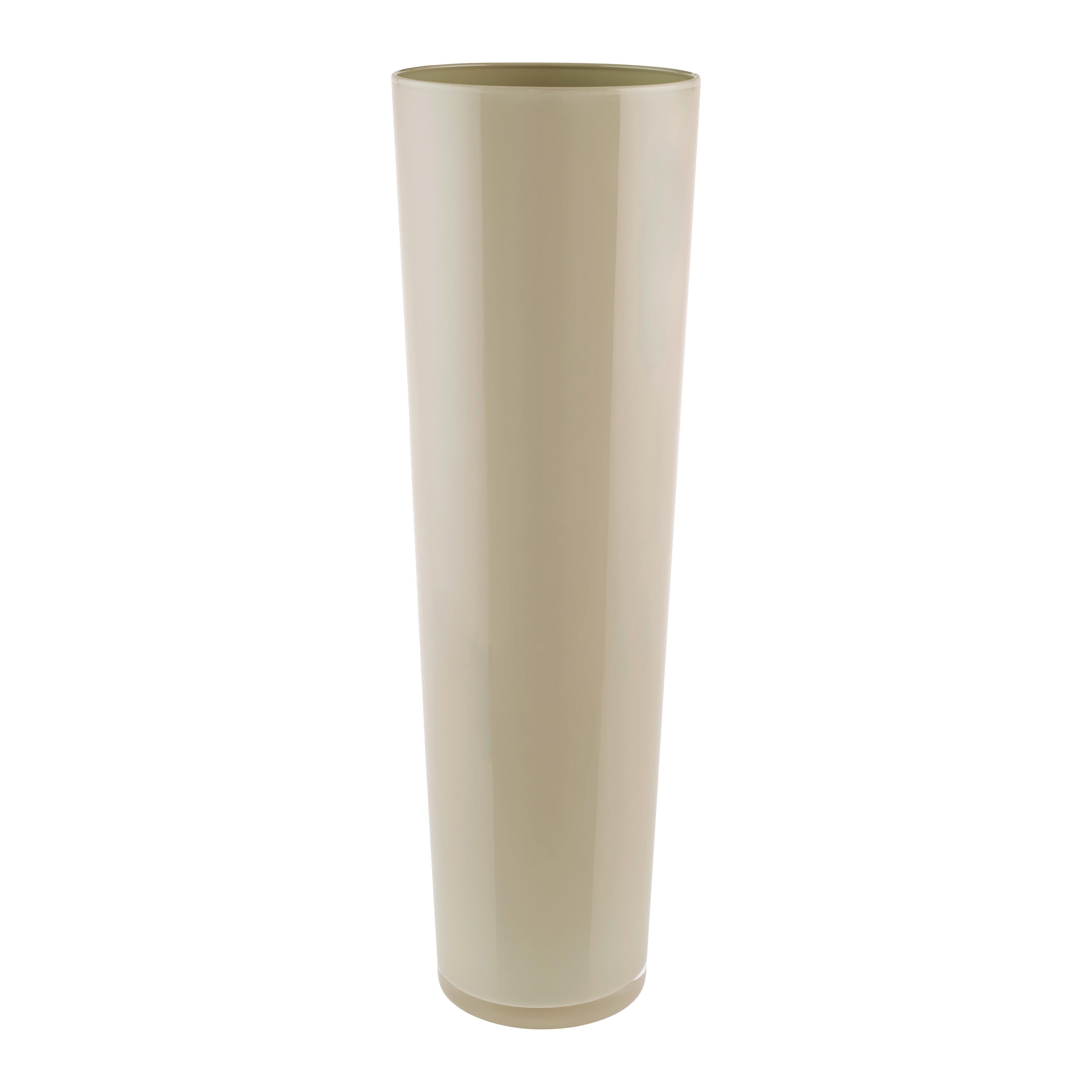 VASE LORETTA - Weiss/Beige, Konventionell, Glas (17/50cm) - Mömax