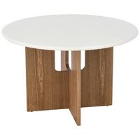 Jedilna Miza Levi, Barva Hrasta, Bela, Ø 120 - barve hrasta/bela, Moderno, les/valovita lepenka (120/75cm) - Livetastic
