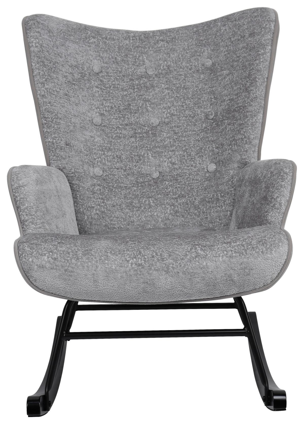 Hintaszék Rock - szürke, Modern, textil/fa (66/90/77cm) - Mömax