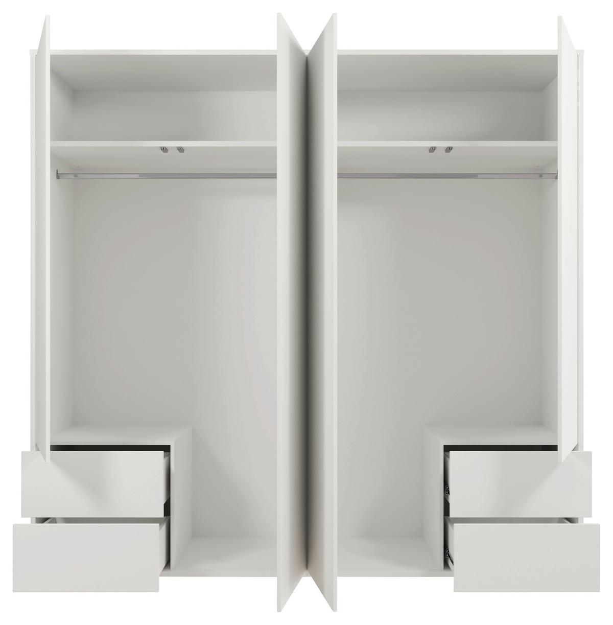 Omara S Klasičnimi Vrati Alice, Bela - bela, Trend, leseni material (224/214/60cm) - Carryhome