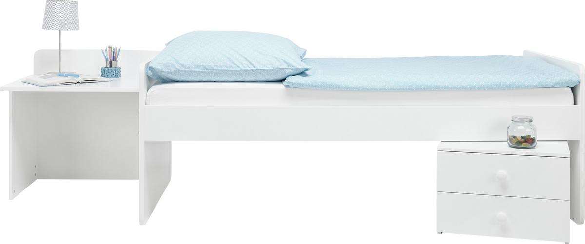 Gitterbett in Weiss ca. 70x140cm - Weiss, Modern, Holzwerkstoff (204,4/95/75cm) - Premium Living