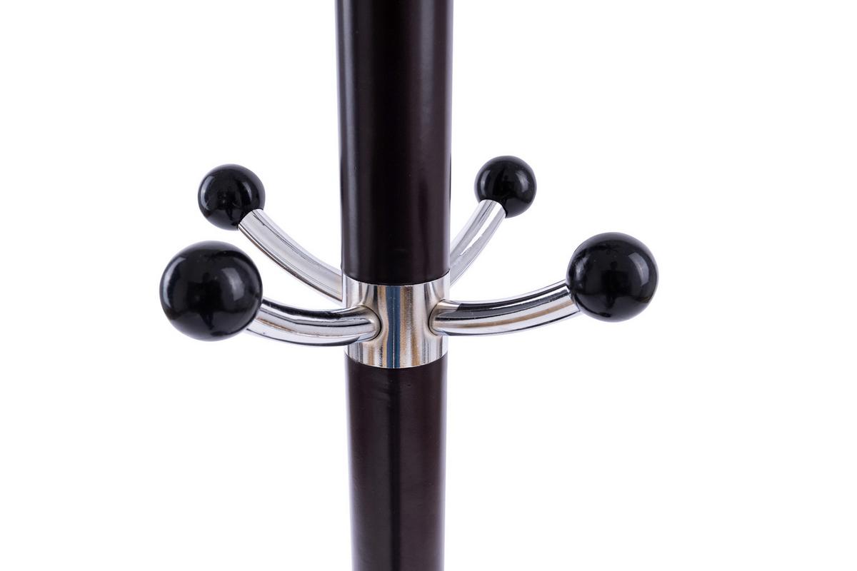 Garderobenständer B992284-7 Alex - Chromfarben/Dunkelbraun, Basics, Stein/Metall (37/182cm) - Globo