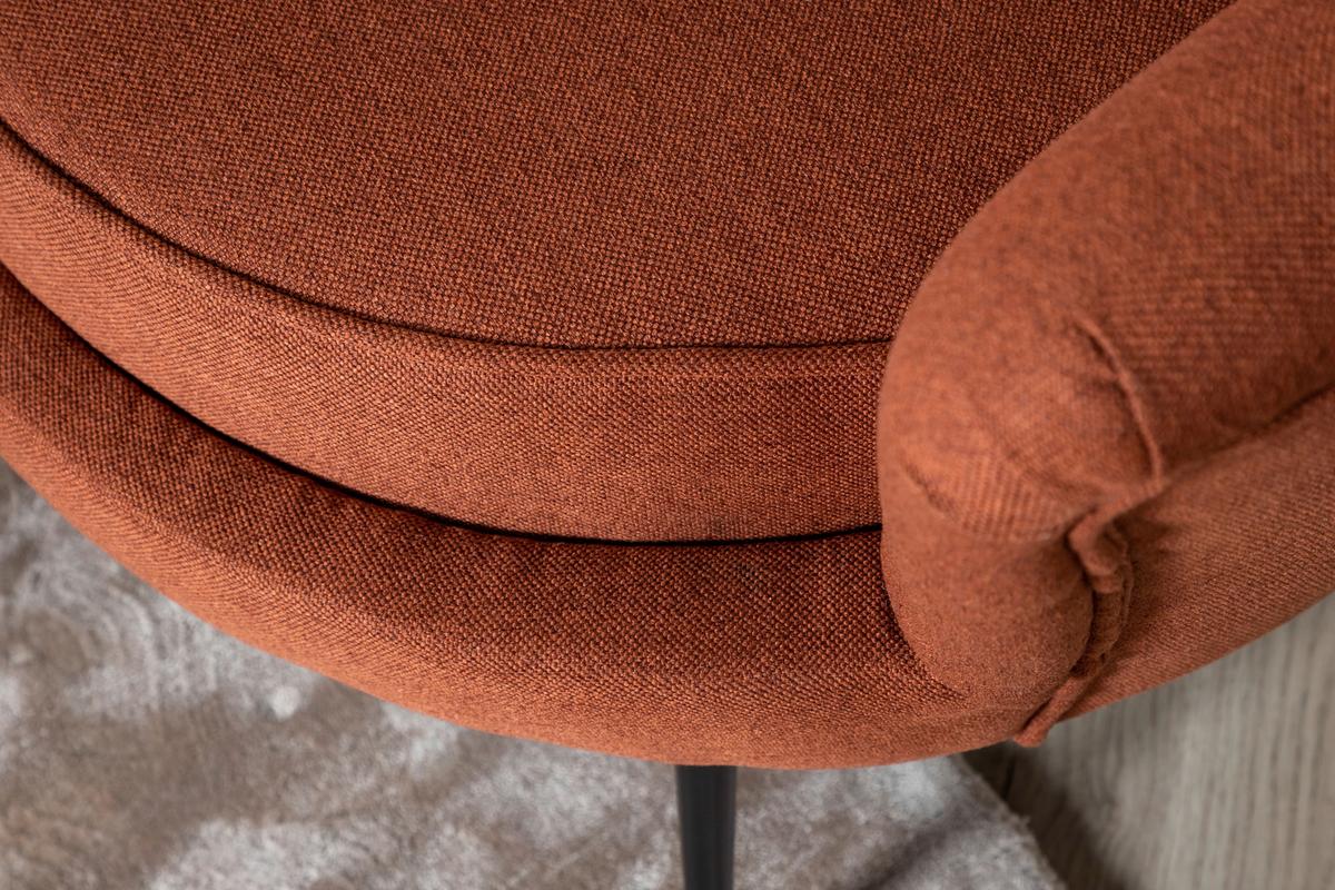 Sofa Calais ca. 180 cm Rostfarben - Rostfarben/Schwarz, Design, Textil/Metall (180/78.5/78cm) - Livetastic