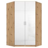 Sarokszekrény Fehér-tölgy Szín Celle - alumíniumszínű/Artisan tölgy, Modern, műanyag/faalapú anyag (117/197/117cm)