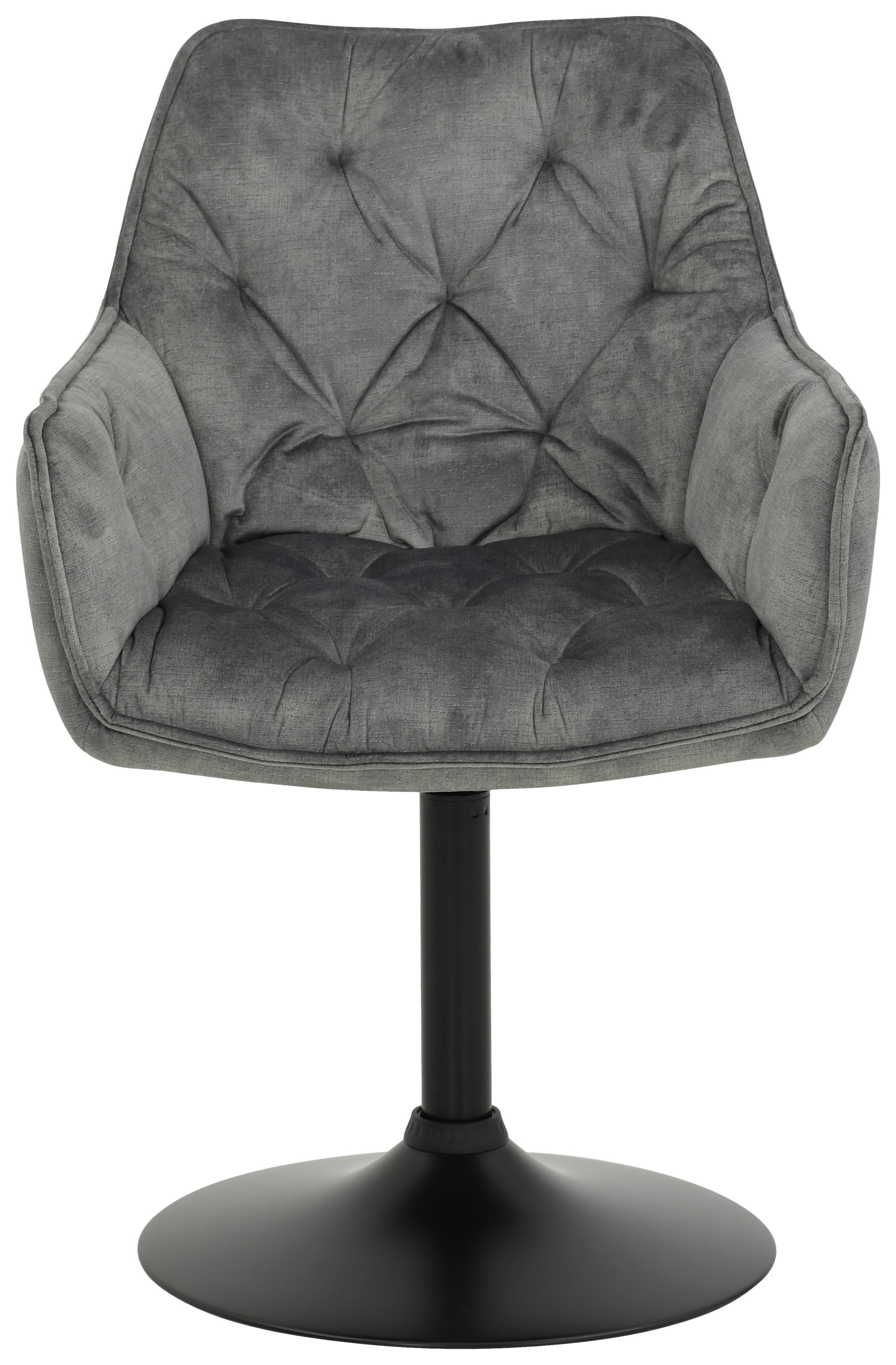 Stuhl-Set Stuhl-Set (2-teilig) in Grau - Schwarz/Grau, MODERN, Textil/Metall (49/83/62cm) - MID.YOU