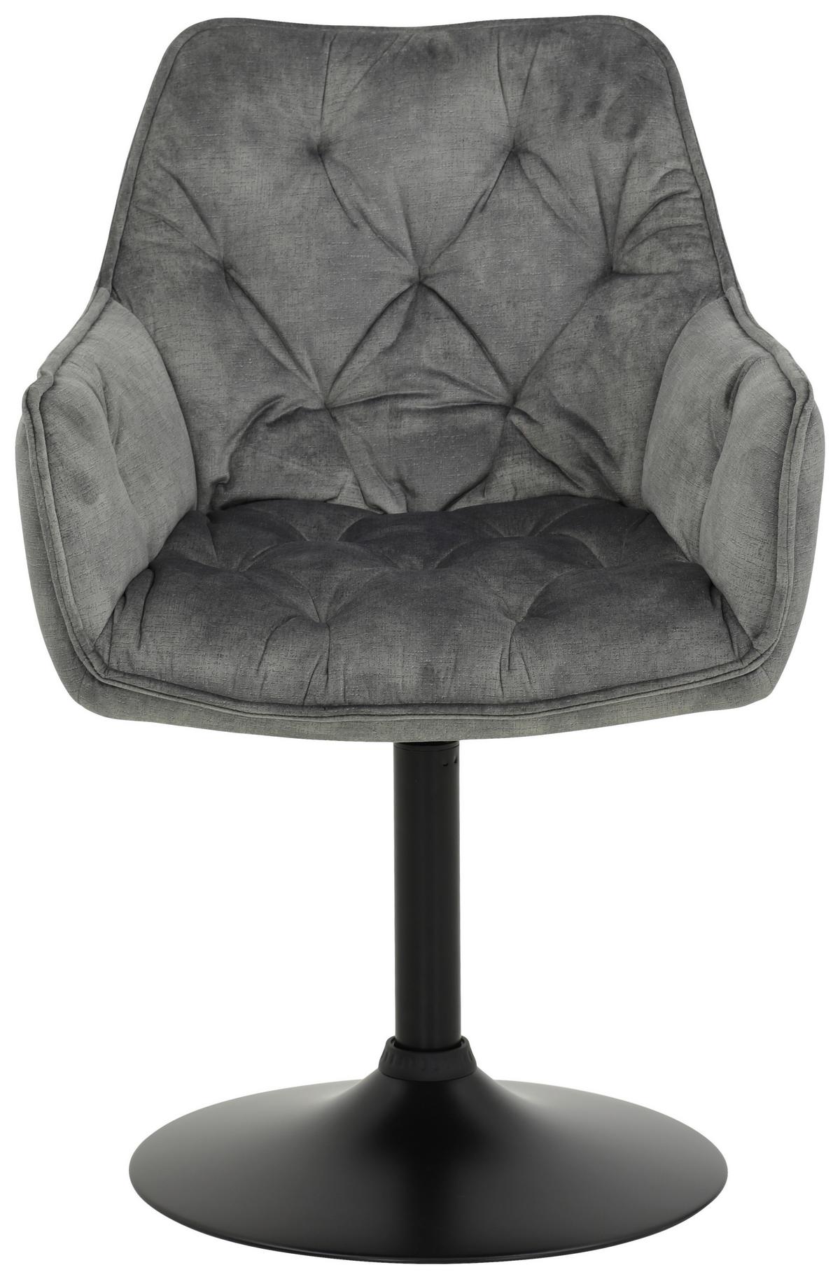 Stuhl-Set Stuhl-Set (2-teilig) in Grau - Schwarz/Grau, MODERN, Textil/Metall (49/83/62cm) - MID.YOU