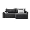 Ecksofa Dios Anthrazit - Anthrazit/Schwarz, MODERN, Holz/Kunststoff (228/91/146cm) - Based