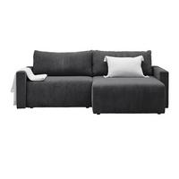 Ecksofa Dios Anthrazit - Anthrazit/Schwarz, MODERN, Holz/Kunststoff (228/91/146cm) - Based