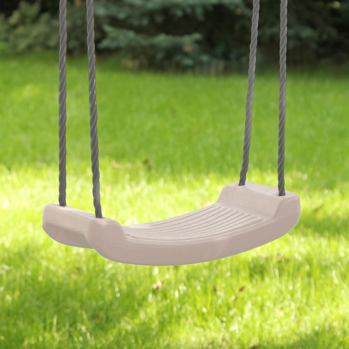 Schaukel Double Swing in Weiß/Anthrazit - Anthrazit/Weiß, Basics, Kunststoff/Metall (210/217/210cm) - Ambia Garden