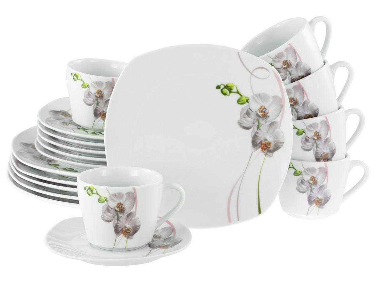 Kavni Servis Square Orchidee, 18-Delni - večbarvno, Trend, keramika - Creatable
