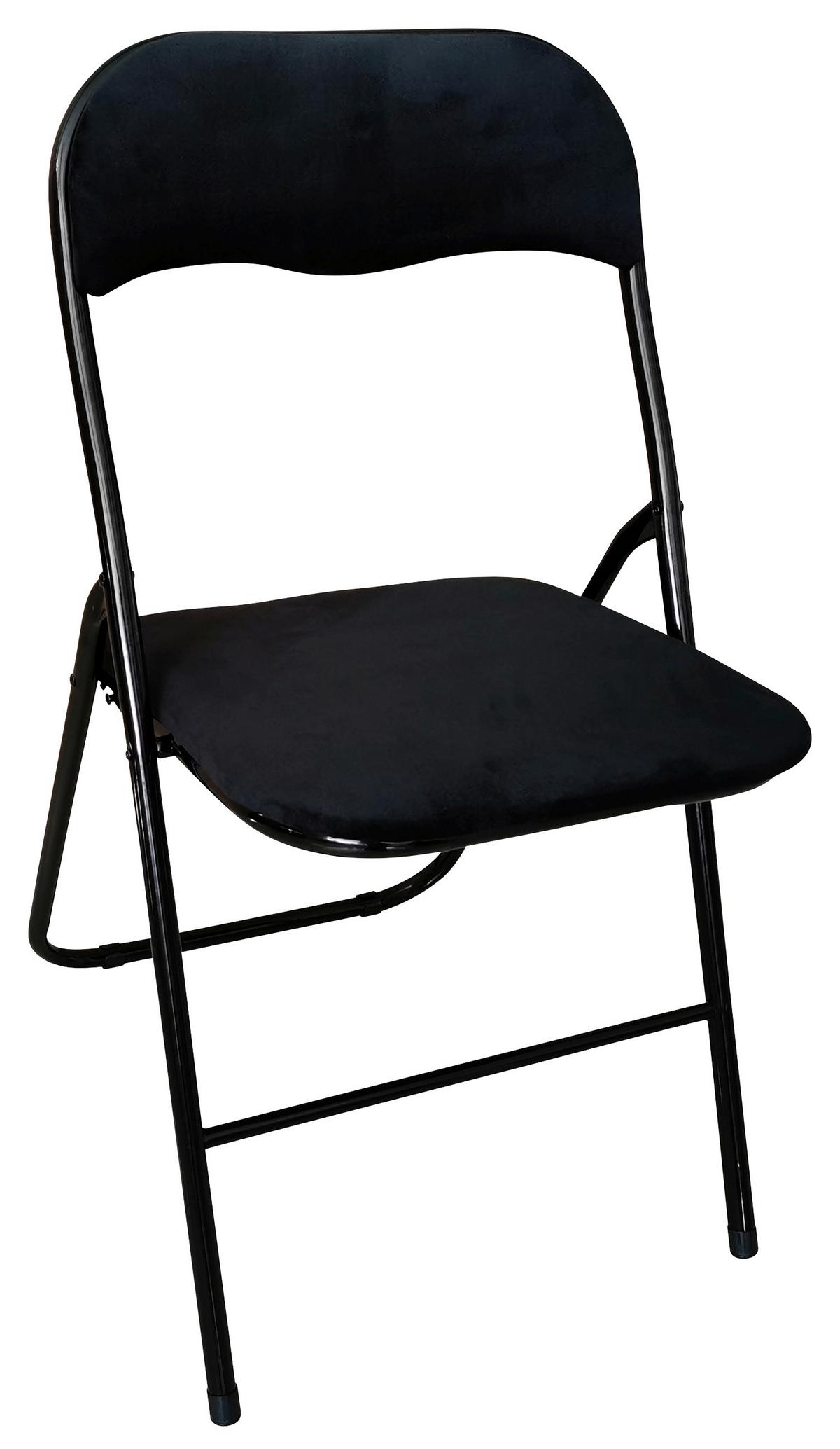 Klappsessel in Schwarz - Schwarz, Konventionell, Textil/Metall (44/78/45,5cm) - Mömax