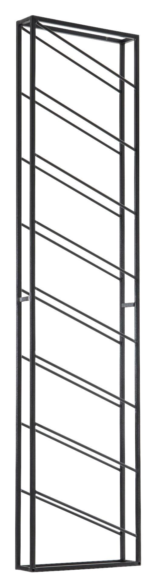 Weinregal WOHNLING Schwarz ca. 36x150x8cm - Schwarz, Design, Metall (36/150/8cm) - MID.YOU
