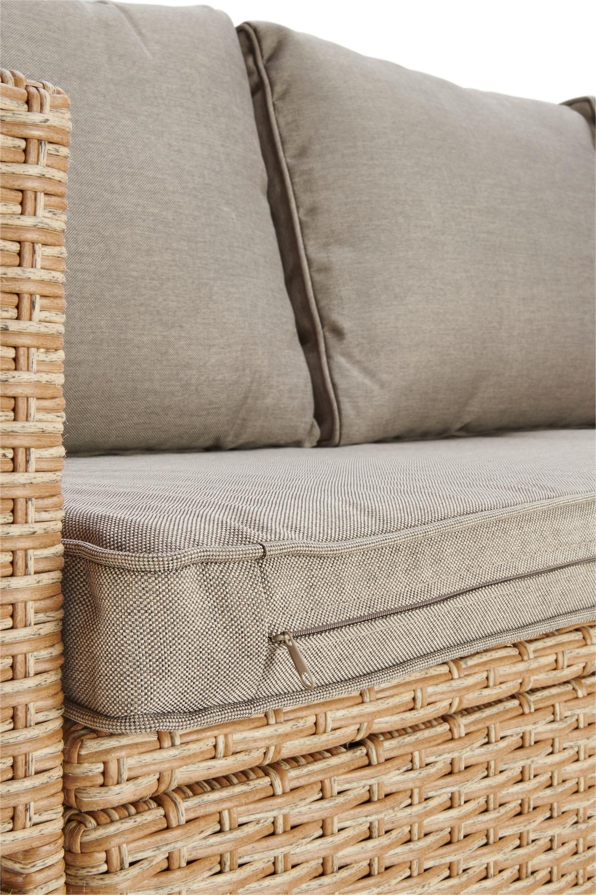 Lounge Garnitura Porto-multi, Svetlo Rjava, 6-Delni Set - svetlo rjava/siva, Moderno, umetna masa/tekstil (190/237cm) - Beldano