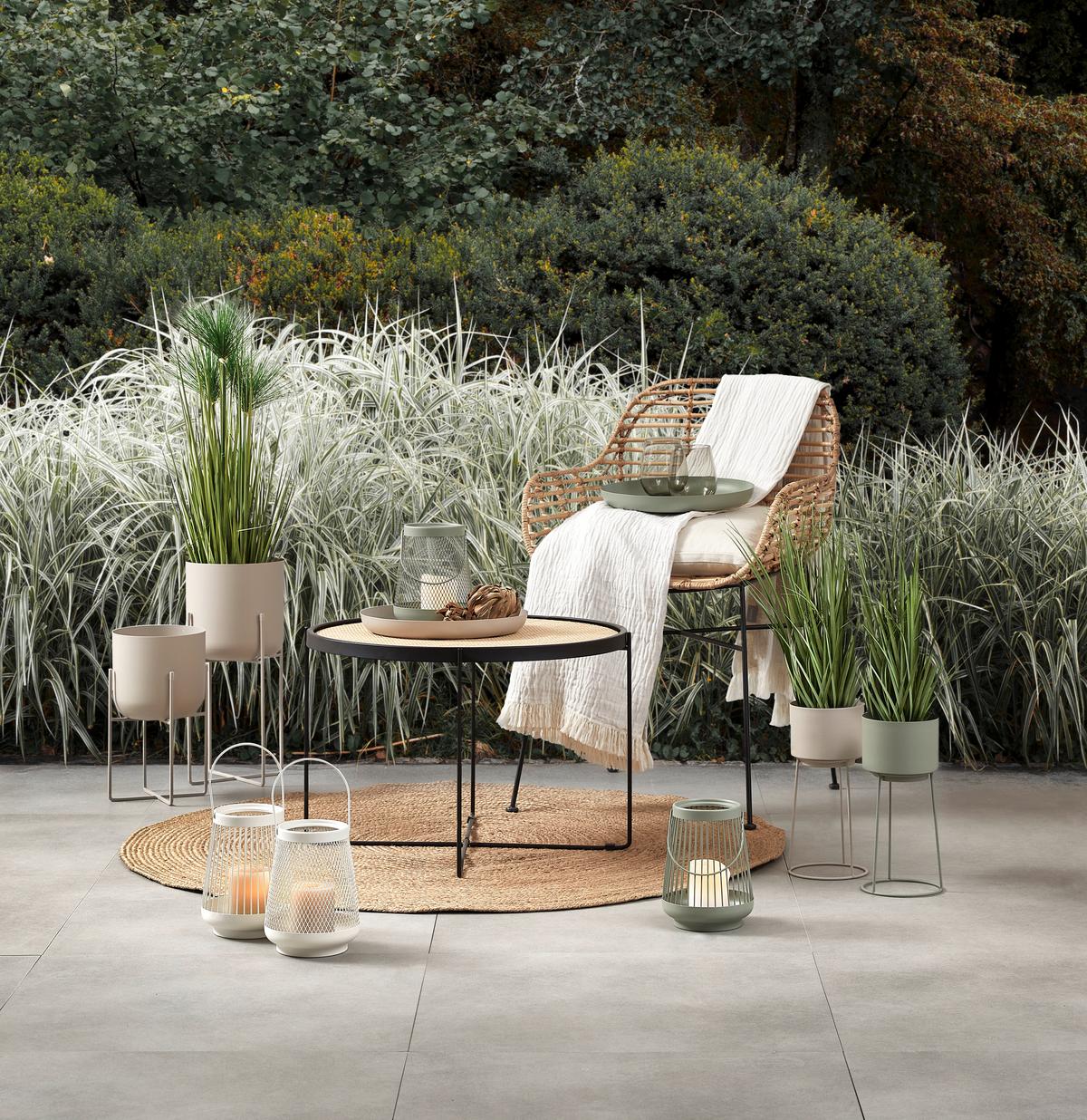 DONICA K4546-SET2-GY - szary, Trend, metal (18/33cm) - Ambia Home