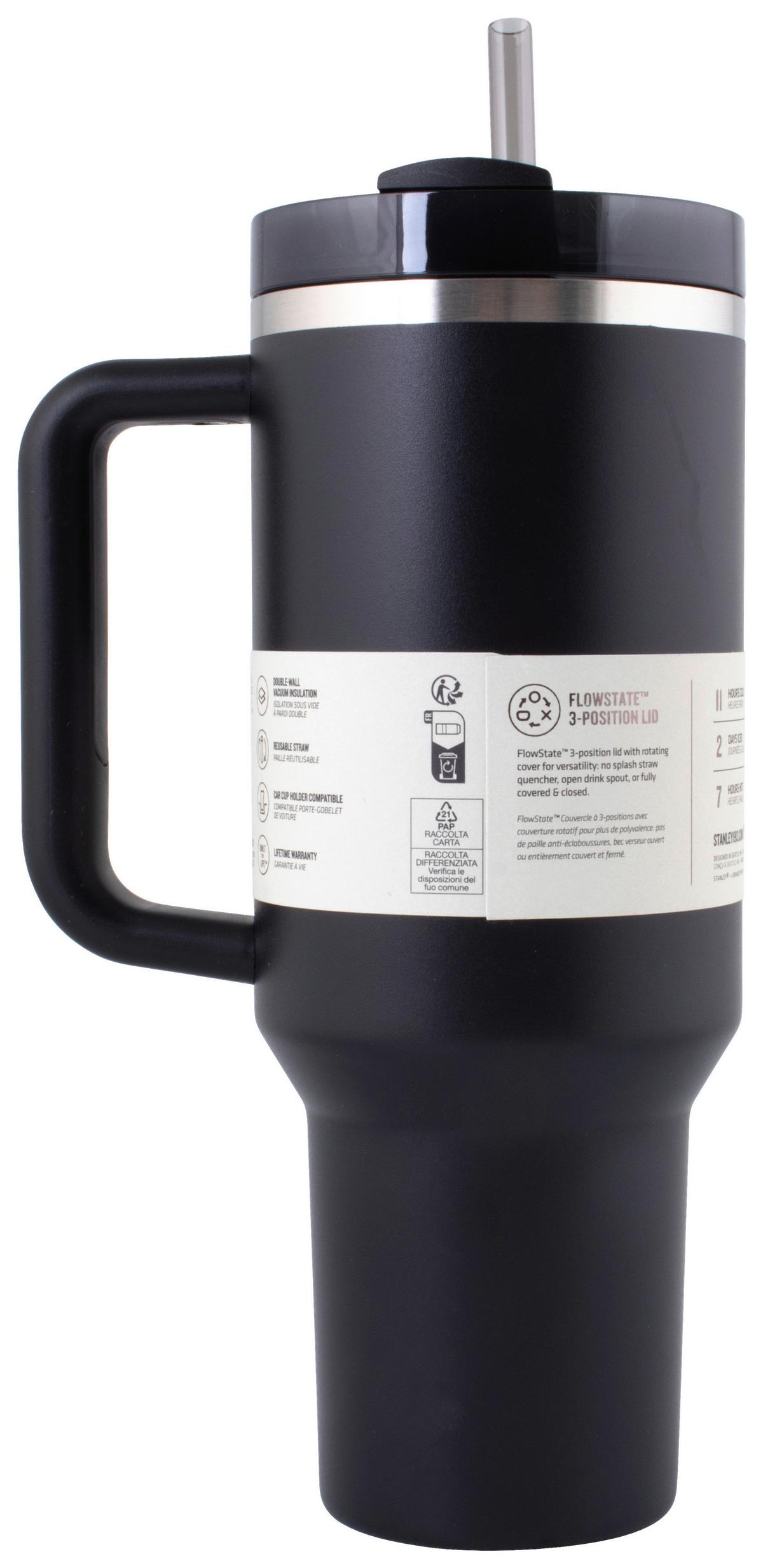 Thermobecher Stanley Cup Quencher Schwarz ca. 1,18l - Schwarz, MODERN, Metall (10/14,8/31,8cm)