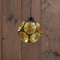 DEKORACJA ŚWIETLNA LED 229893 / BLACK FOREST - czarny/kolor złoty, Basics, szkło (12cm)