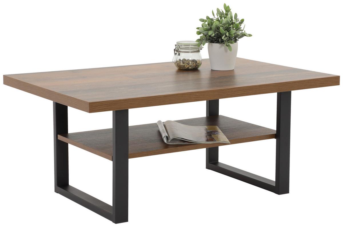 Couchtisch Anton Holz Dekor - Schwarz, MODERN, Holzwerkstoff/Metall (105/69/45cm) - MID.YOU