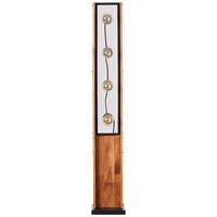 Stehleuchte Calandra max. 42 Watt - Schwarz/Braun, Natur, Holz/Metall (20/125,5/20cm) - Brilliant