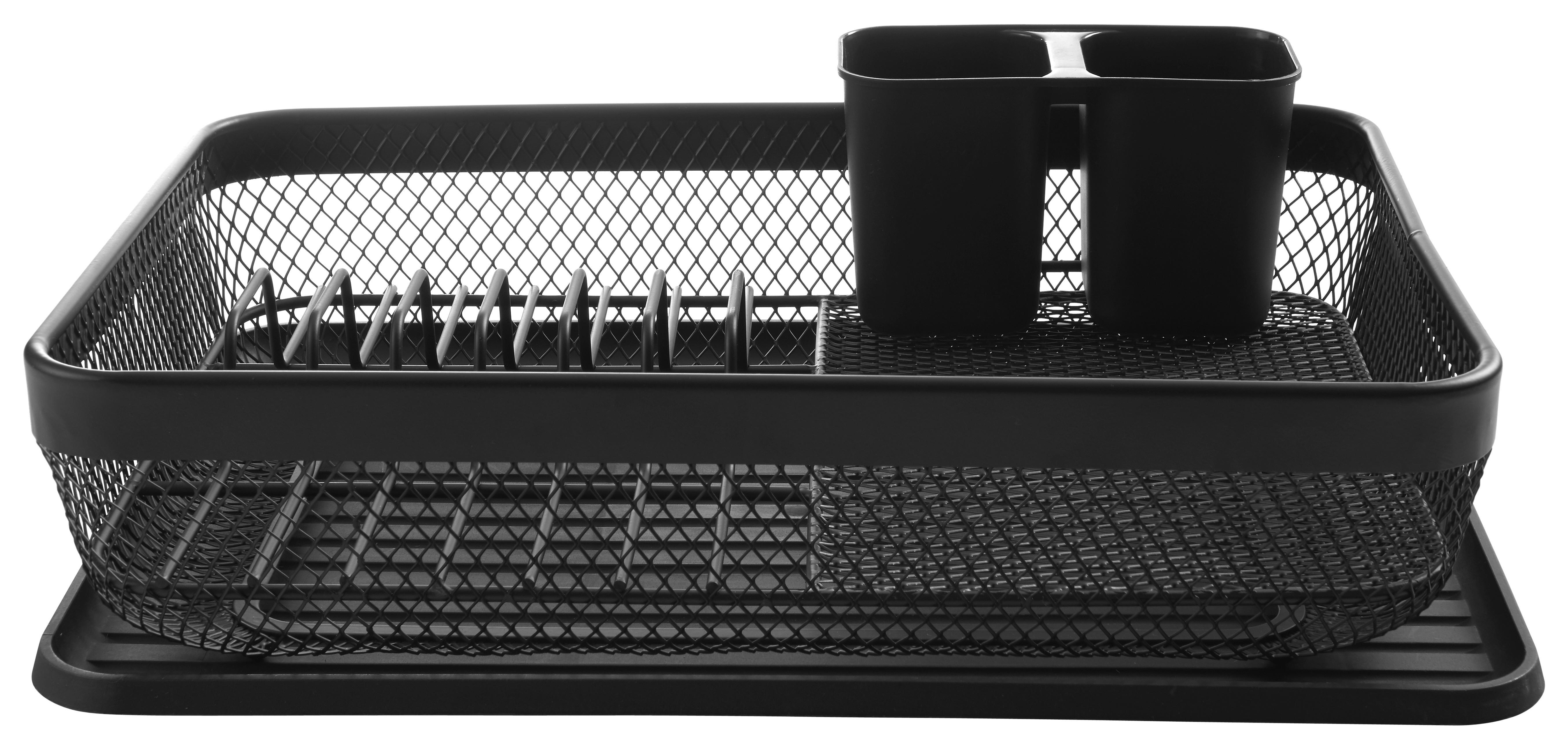 SUSZARKA DO NACZYŃ MODERN KITCHEN - czarny, Basics, tworzywo sztuczne/metal (41/30/13,5cm) - Homeware Profession.