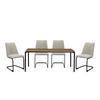 MATBORD LIDO - svart/ekfärgad, Modern, metall/trämaterial (180/76/90cm) - Mömax