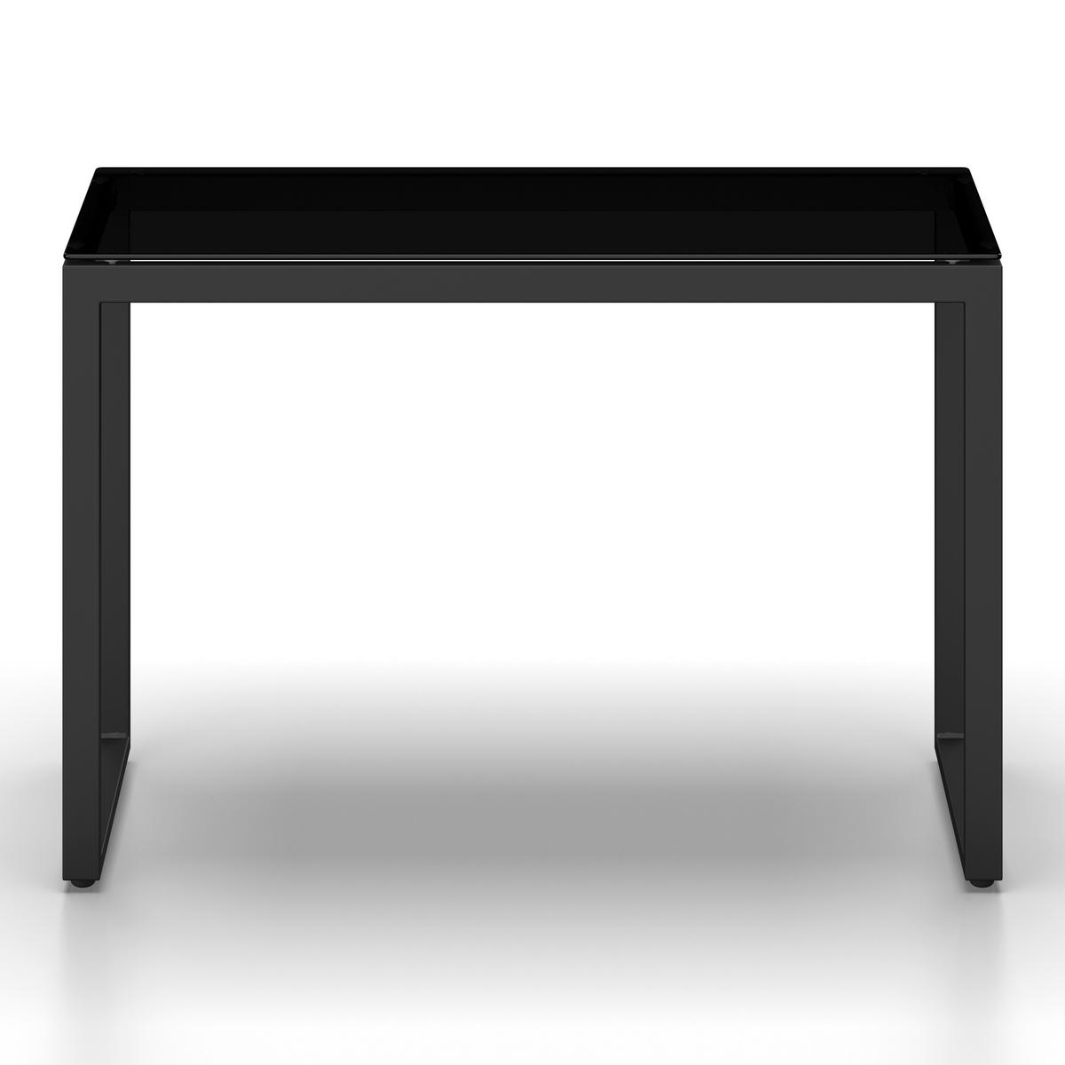 Loungegarnitur Valentina Grau Metall/Outdoorstoff +Abdeckung - Schwarz/Grau, MODERN, Glas/Textil (90/65/74cm) - Bessagi Garden