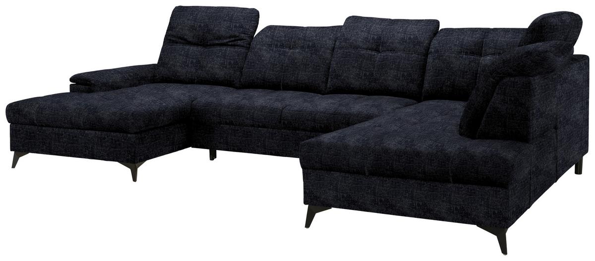 Wohnlandschaft Sierra Anthrazit - Anthrazit, Modern, Textil/Metall (181/364/230cm) - Mömax