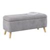 SITTBÄNK JENSON -EXKLUSIV- - grå/naturfärgad, Modern, trä/textil (100/43/40cm) - Mömax