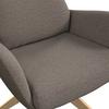 STOL MED ARMSTÖD NEELIA - brun/naturfärgad, Modern, metall/trä (59,5/93/69cm) - Bessagi Home