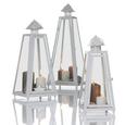 Laterna Wendy - 3-delni Set - bela/prozorna, Romantika, kovina/steklo - Mömax modern living