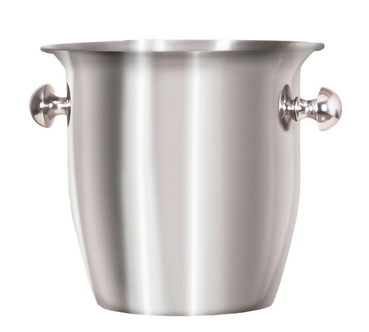 Champagnerkühler für Strandkorb - Edelstahlfarben, Basics, Metall (23/21/29cm) - Gardenson