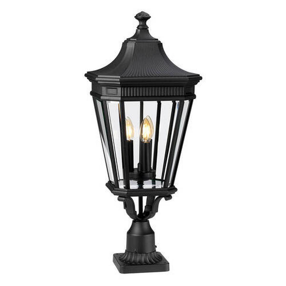 Vrtna Svjetiljka Fe-Cot - crna, Konvencionalno, staklo/metal (30.5/78cm) - Elstead Lighting