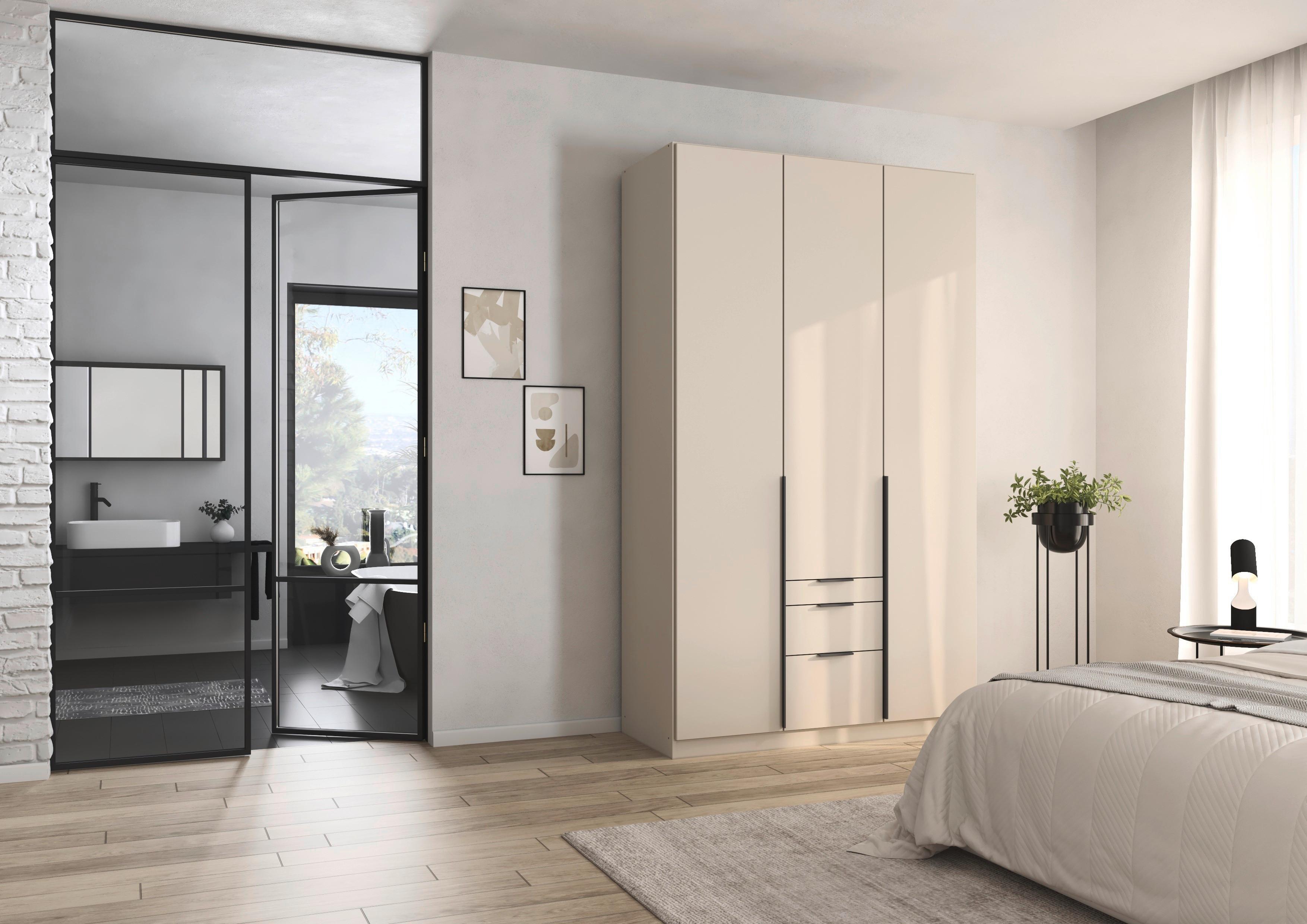 Ormar S Klasičnim Vratima Alabama - siva/boje šampanjca, Moderno, drvni materijal/metal (136/229/54cm) - Modern Living