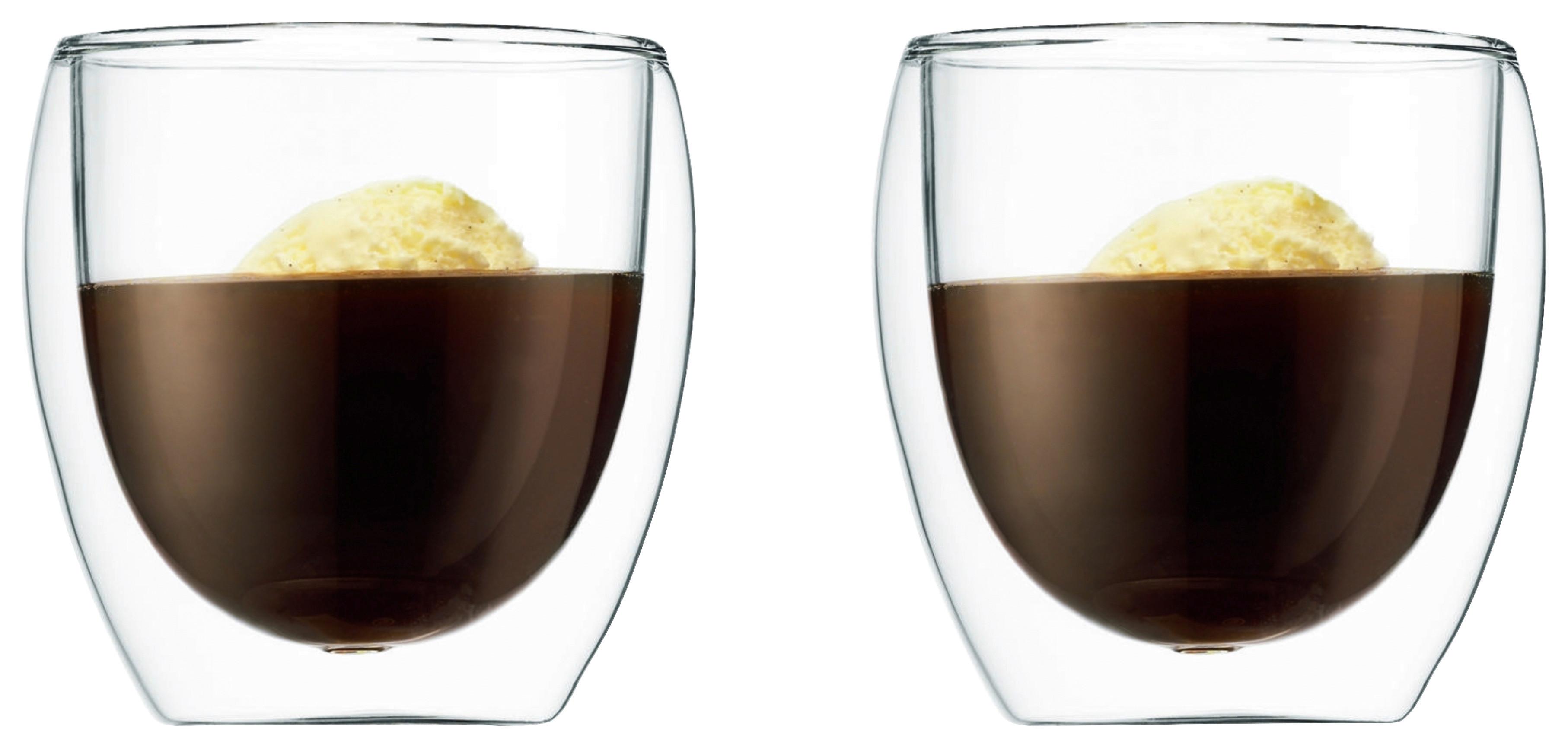 Gläserset Bodum Pavina ca. 250ml, 2-teilig - Transparent, KONVENTIONELL, Glas (8/9cm) - Bodum