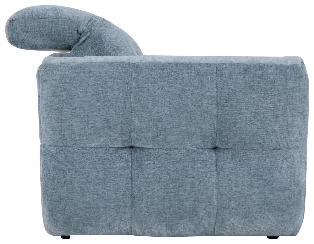 Trosjed Luna - crna/svijetlo plava, Moderno, drvo/metal (219/80/105cm) - Mömax
