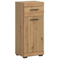 Midischrank Scout Eiche Artisan - Schwarz/Eiche Artisan, Trend, Holzwerkstoff/Kunststoff (37/88/31cm) - MID.YOU