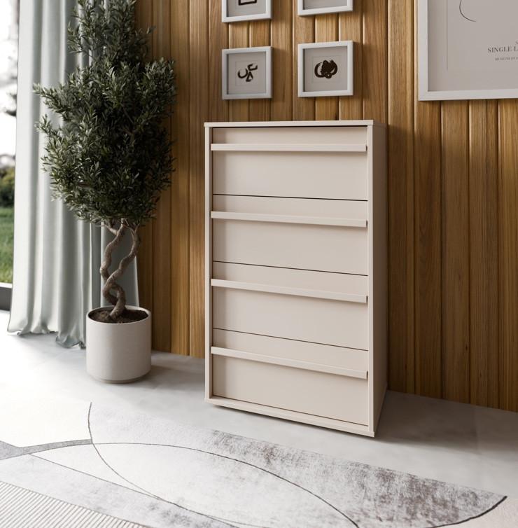Komoda Cleo - boje pijeska, Moderno, drvni materijal (53,4/94,4/42cm) - Modern Living