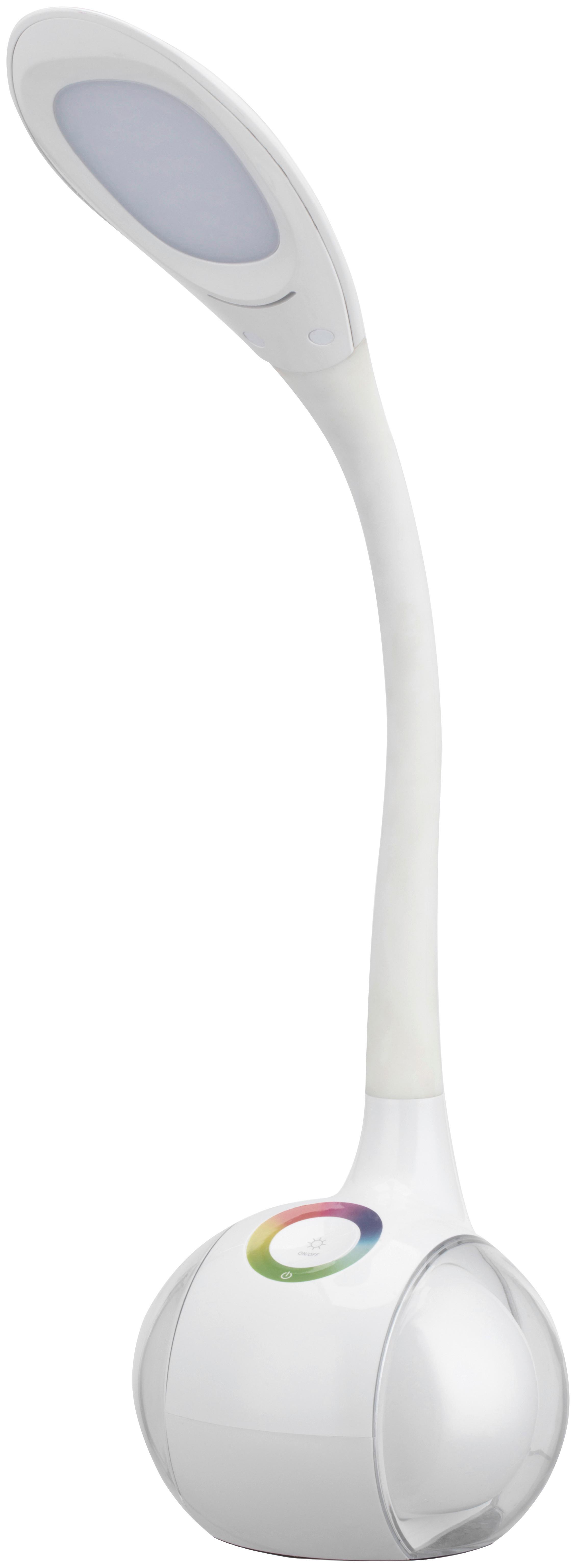 SKRIVBORDSLAMPA NIHAT - vit, Modern, plast (12,5/12,5/34cm) - Mömax