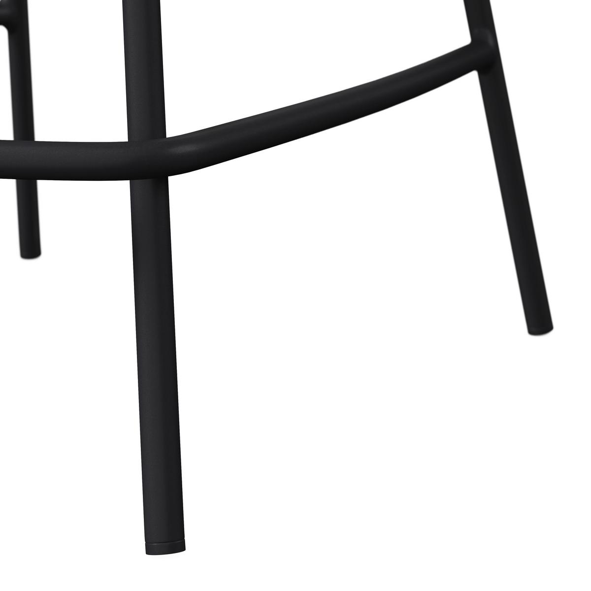 Barhocker Zoa Grau Struktur Gepolstert - Schwarz/Grau, MODERN, Holz/Textil (50/110/58cm) - Bessagi Home