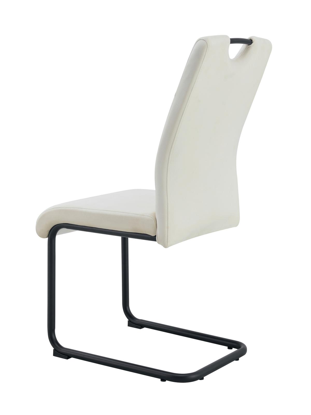 SCHWINGSTUHL-SET LISA - Creme/Schwarz, Modern, Textil/Metall (43/98/61cm) - MID.YOU