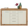 BYRÅ MALTA -EXKLUSIV- - vit/kromfärg, Klassisk, trämaterial/plast (138/86/40cm) - Mömax