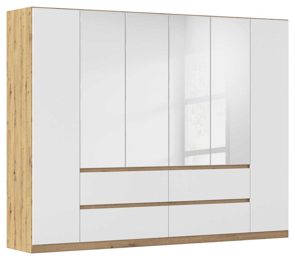 DULAP  USI ROTATIVE MAINZ - argintiu/alb, Basics, material pe bază de lemn (271/210/54cm) - Modern Living