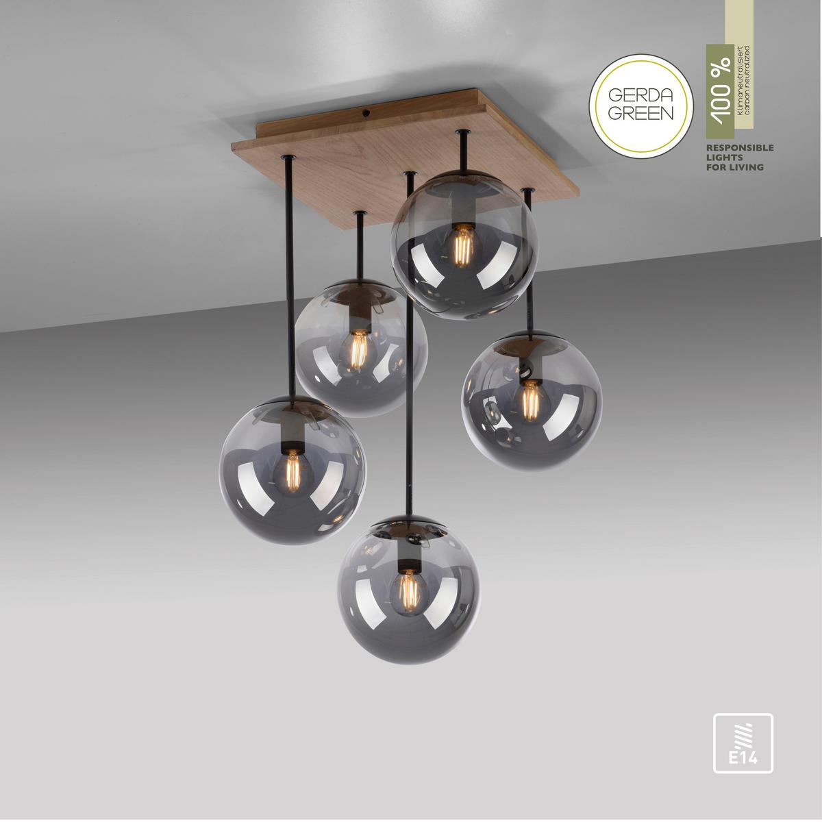 LAMPA SUFITOWA 11395-79 WIDOW - Natur, tworzywo sztuczne/metal (37/37/59,5cm) - Just Light