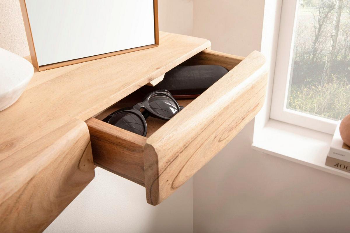Wandboard Wl7.386 - Akaziefarben, Design, Holz (60/8/20cm) - Livetastic